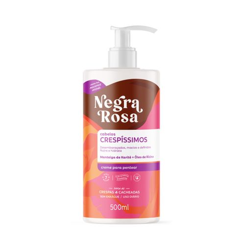 Creme Para Pentear Cabelos Crespíssimos Negra Rosa 500ml