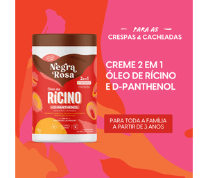 Creme Capilar 2 em 1 Óleo de Rícino e D-Panthenol Negra Rosa 1kg