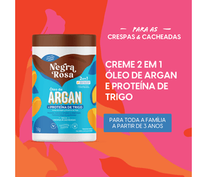 Creme Capilar 2 em 1 Óleo de Argan e Proteína do Trigo Negra Rosa 1kg