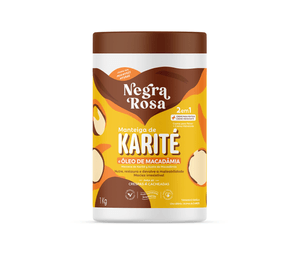 Creme Capilar 2 em 1 Manteiga de Karité e Óleo de Macadâmia Negra Rosa 1kg